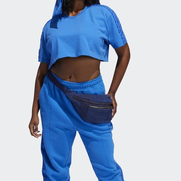 Adidas Originals Women's Glow blue Ivy Park Crop Top H61694 - Picture 1 of 4